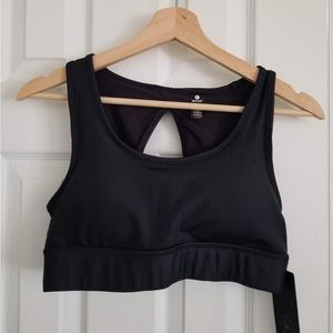 NWT 90 Degrees by Reflex Black Sports Bra